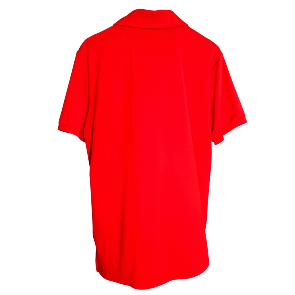 Men's Adidas Colorblock Polo Shirt Red White Blue Short Sleeve Athletic Size S - Picture 4 of 4